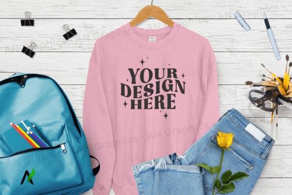 Back to School Gildan 18000 Mockup - 090: A Creative Asset for Designers