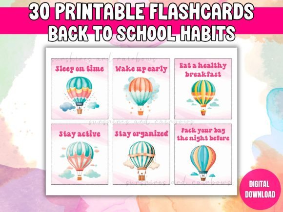 Back to School Habit Flashcards