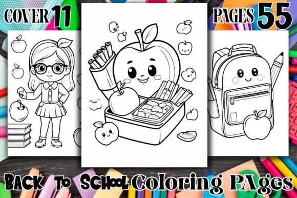 Bold Easy Back to School Coloring Page