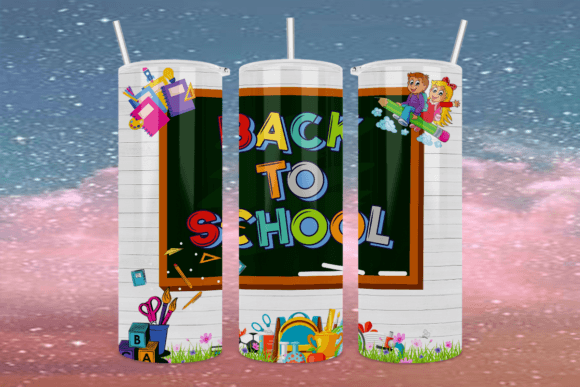 School Tumbler Wrap Png, Back to School