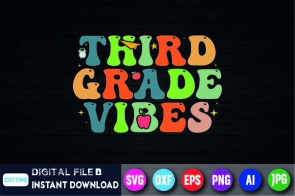 Third Grade Vibes Back to-School Shirt: A Versatile Design for Every Occasion