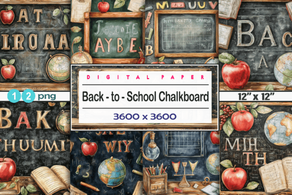 Vintage Back-to-School Chalkboard: A Versatile Design Asset for Creatives and Professionals